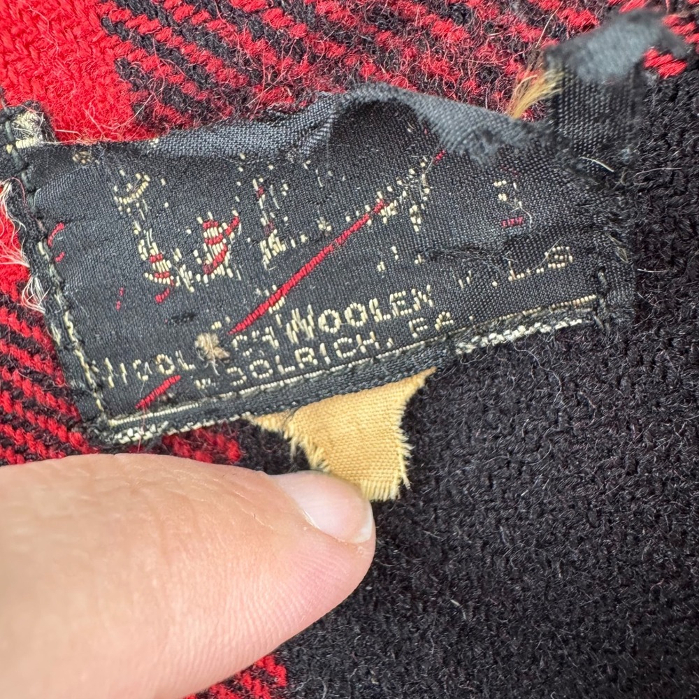 Vintage 50s Woolrich Jacket Mens Large Wool Mackinaw Red Plaid Hunting Talon Zip - Picture 5 of 16